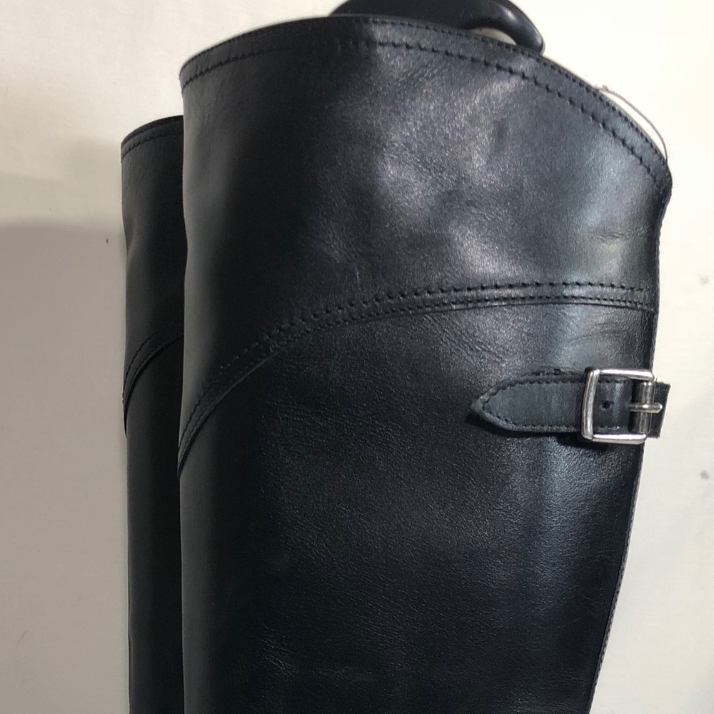 FRYE Dorado Black Leather Riding Winter Boot 6 - Picture 6 of 8
